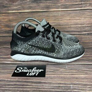 Nike Free RN Flyknit 2018 Women's Black White Athletic Running Shoes
